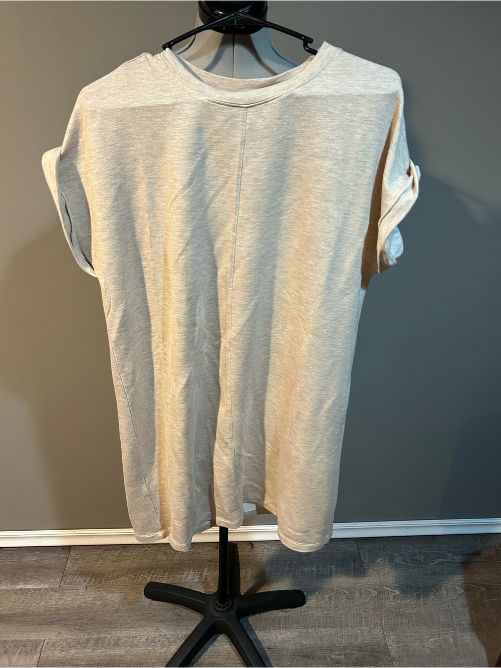 Calvin Klein Cream Short-Sleeve Rolled Cuff Tee